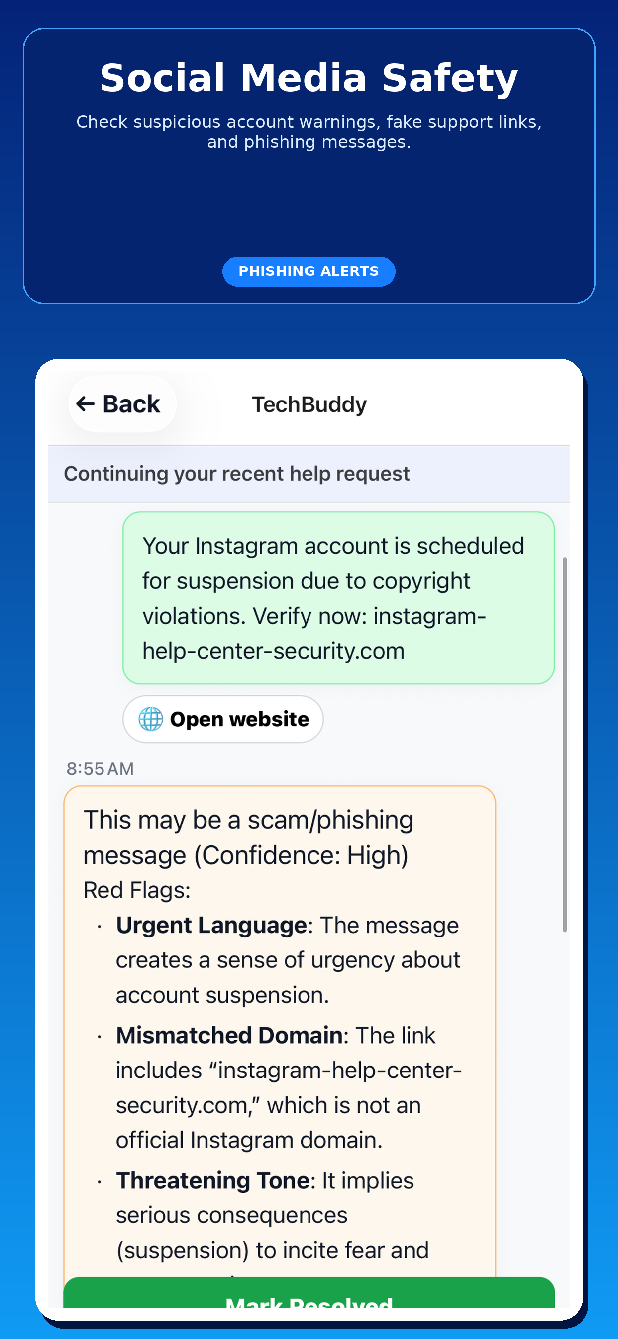 TechBuddy social media safety